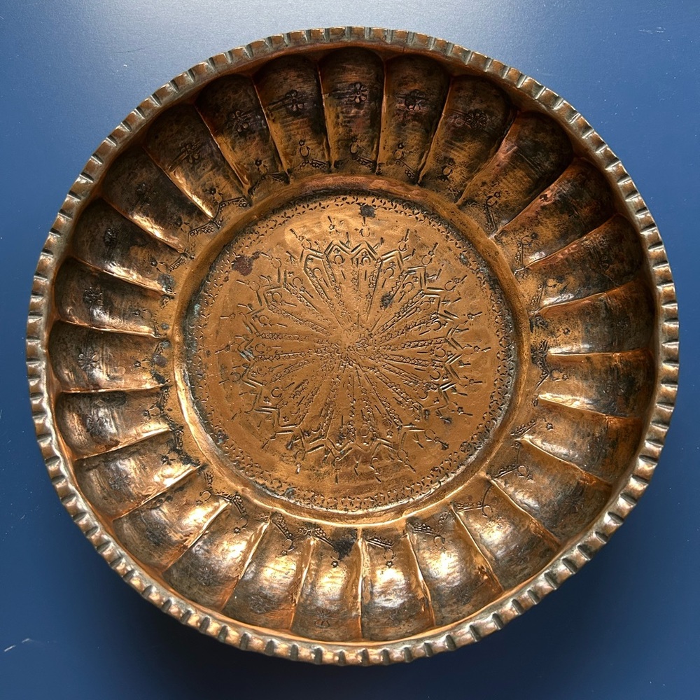 Decorative Bowl, 12.5” - Handmade Copper